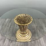 Table with a central carved wooden base, 20th century