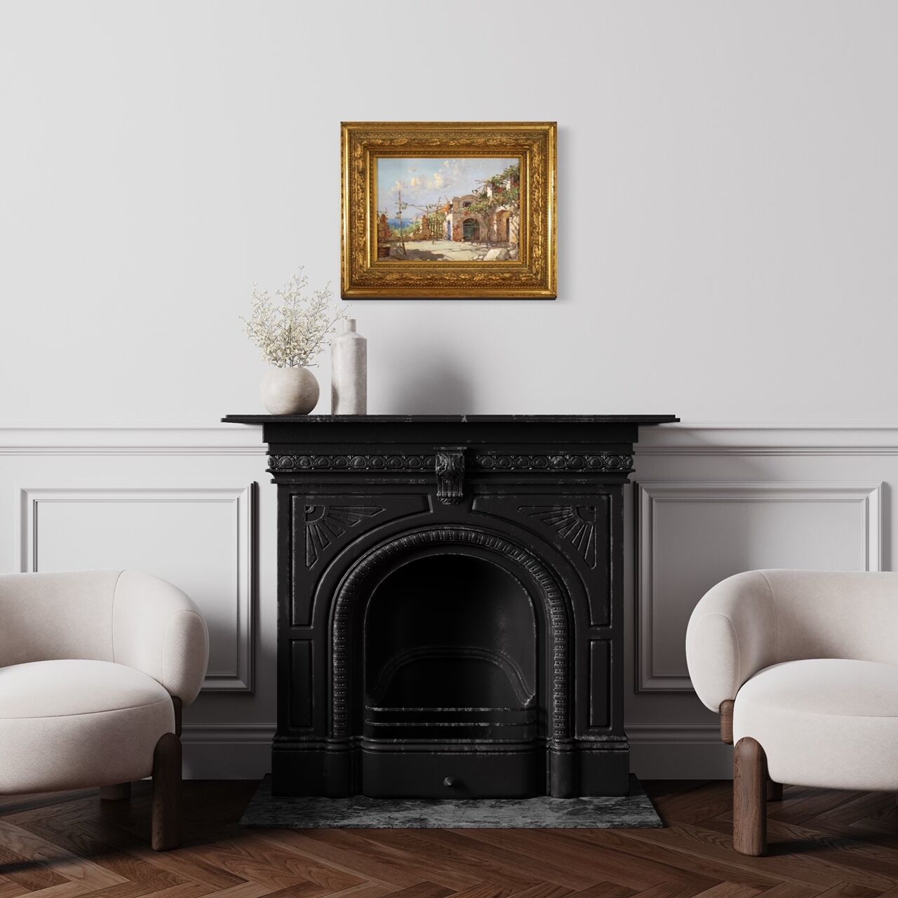 Italian painting signed seascape