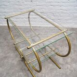 Bauhaus Tubular Brass Side Table, 1930s