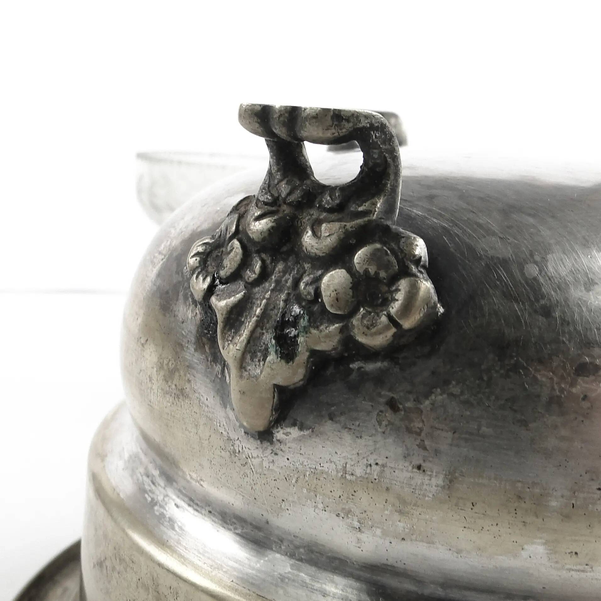 Eclectic caviar server, silver-plated brass, Henneberg Brothers, Poland, 19th century