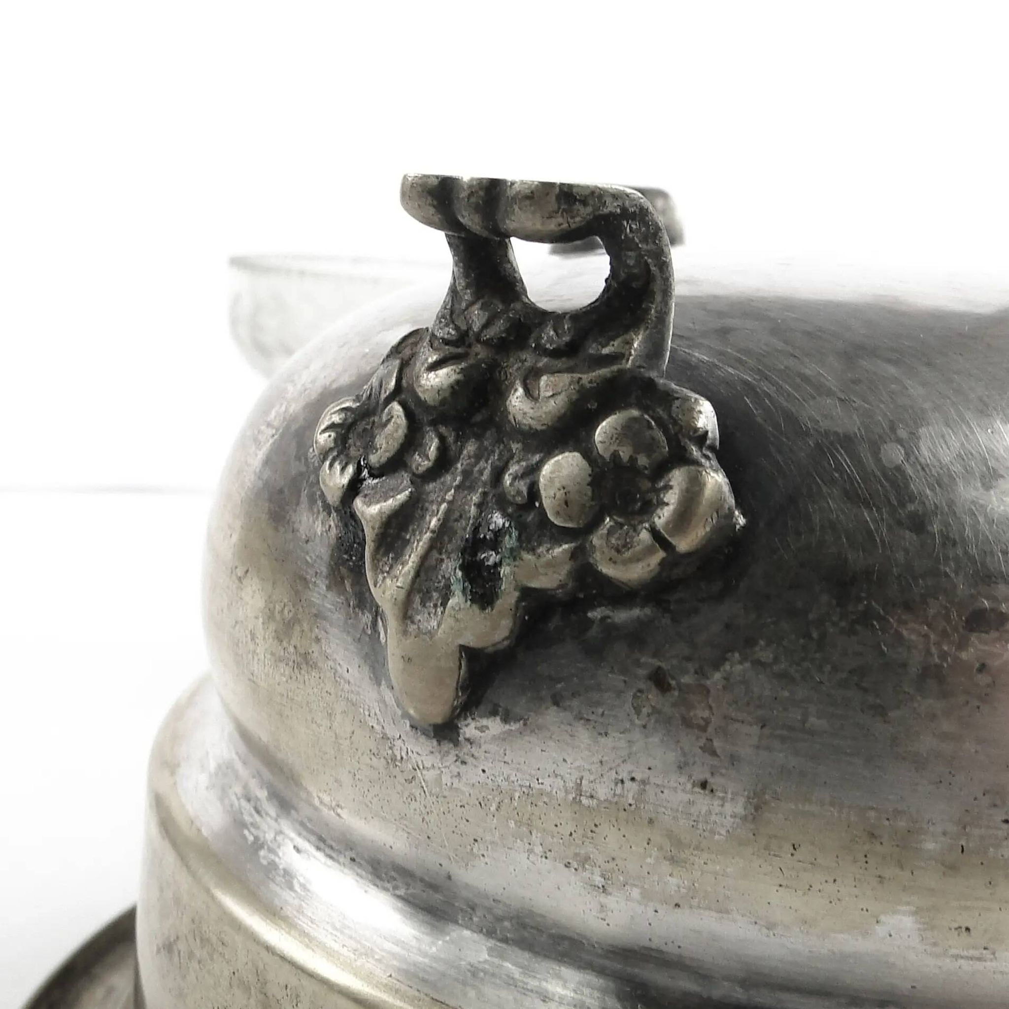 Eclectic caviar server, silver-plated brass, Henneberg Brothers, Poland, 19th century