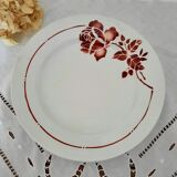 Old flat plates mismatched in earthenware