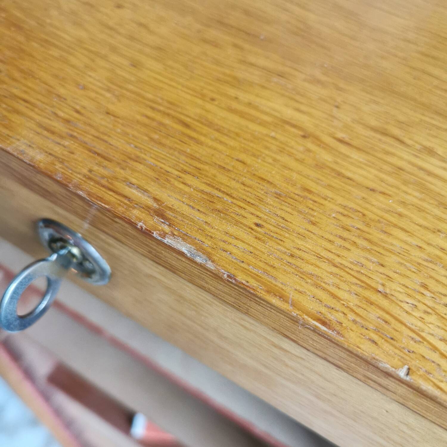 Meuble de bureau vintage, classeur à rideaux 1960