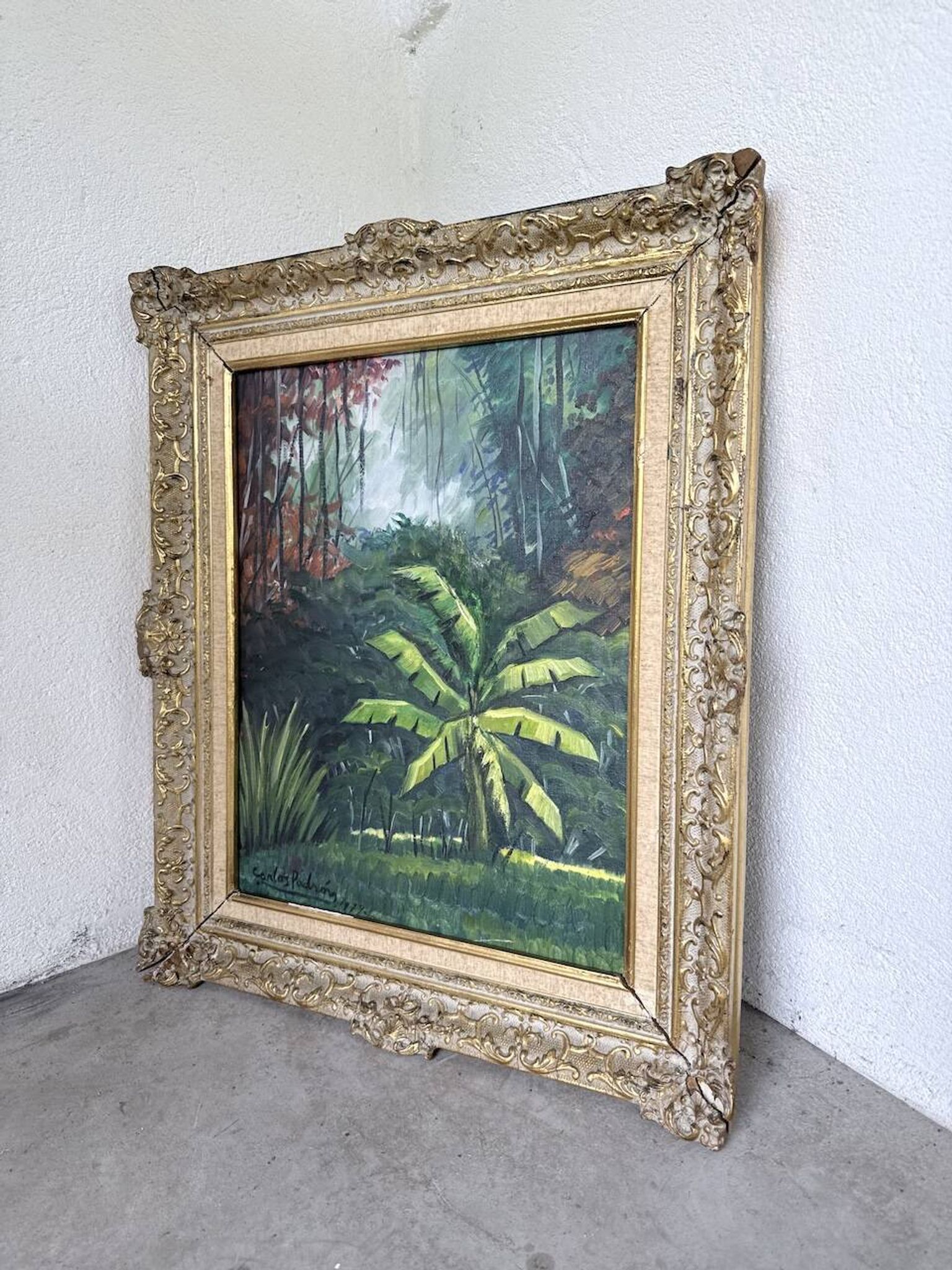 Framed oil painting "forest"