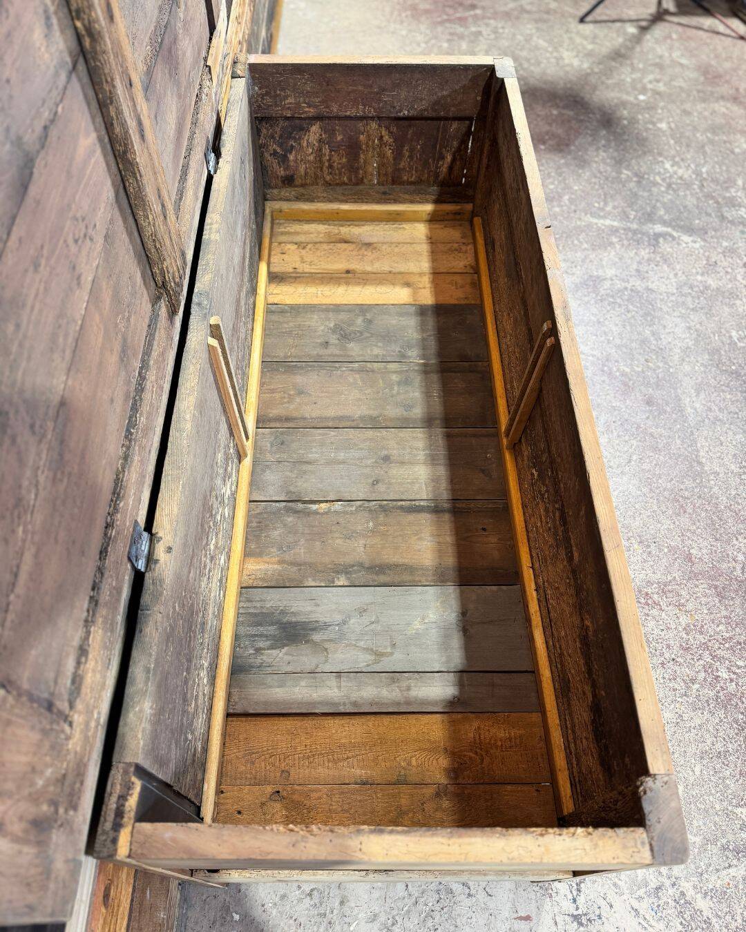 Antique chest in cherry wood