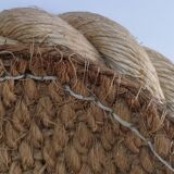 oval mirror braided cord dlg audoux minet 1960s