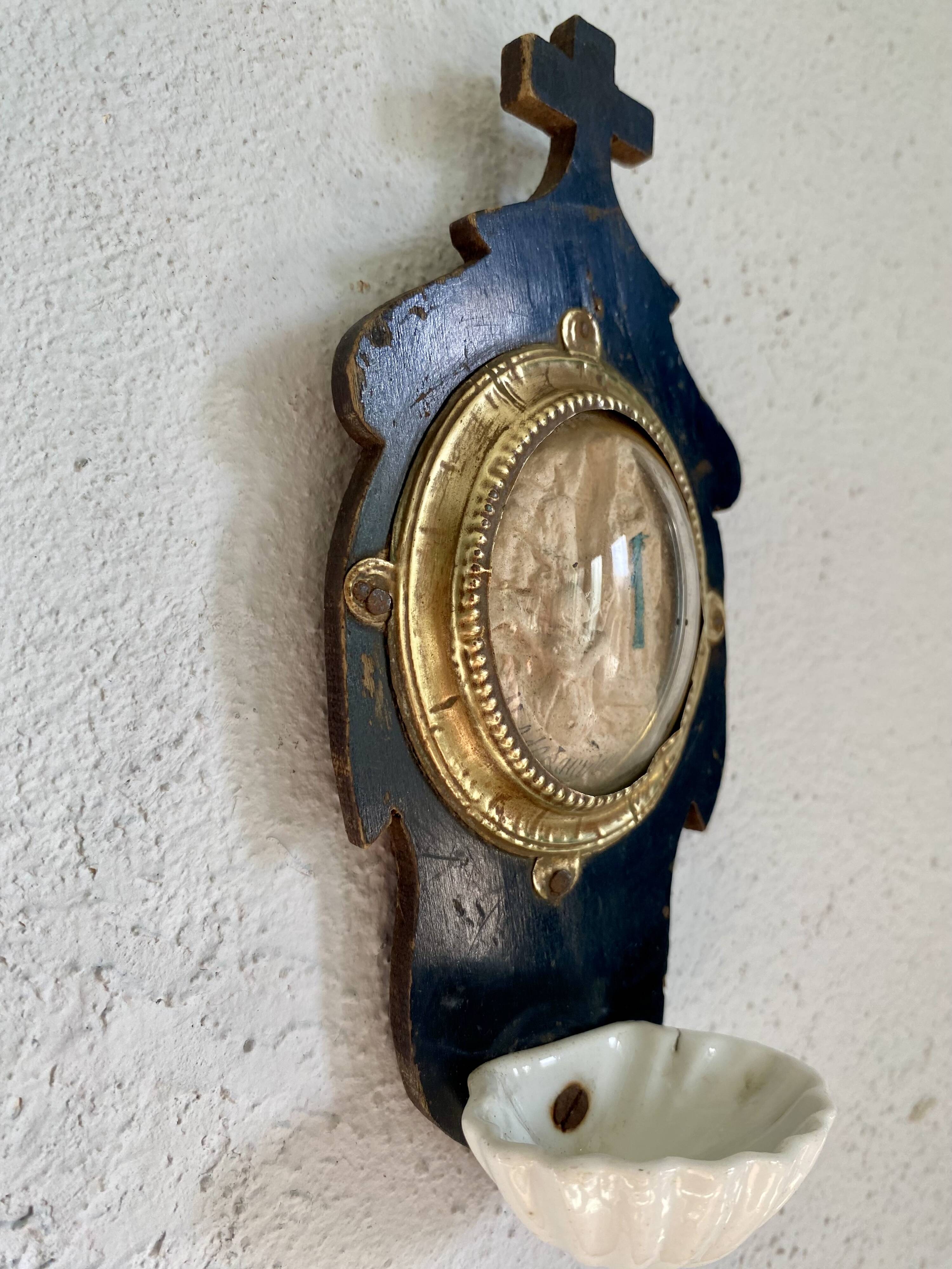 Croix verre, bois, plâtre
