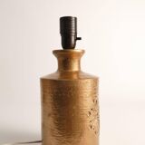 Gold Glazed Ceramic Table Lamp by Bitossi for Bergboms, 1970's
