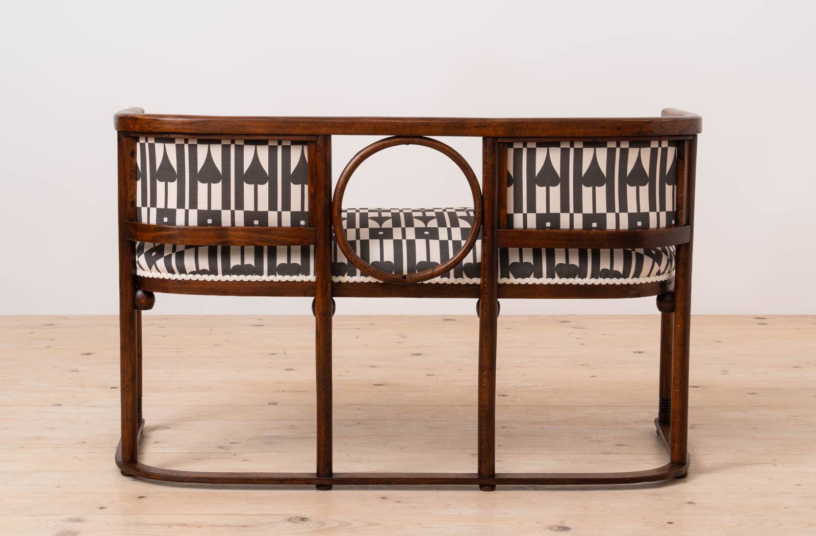 Josef Hoffmann Attributed Vienna Secession Bentwood Bench or Settee, Thonet