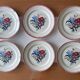 6 large antique flat plates in B.F.K. earthenware.
