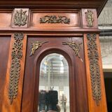 Empitre style three-door wardrobe in mahogany and 20th century veneer