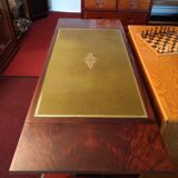 English leather mahogany desk
