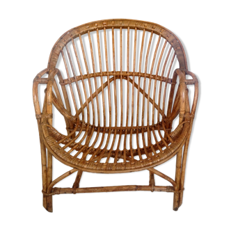 Armchair in rattan 1960