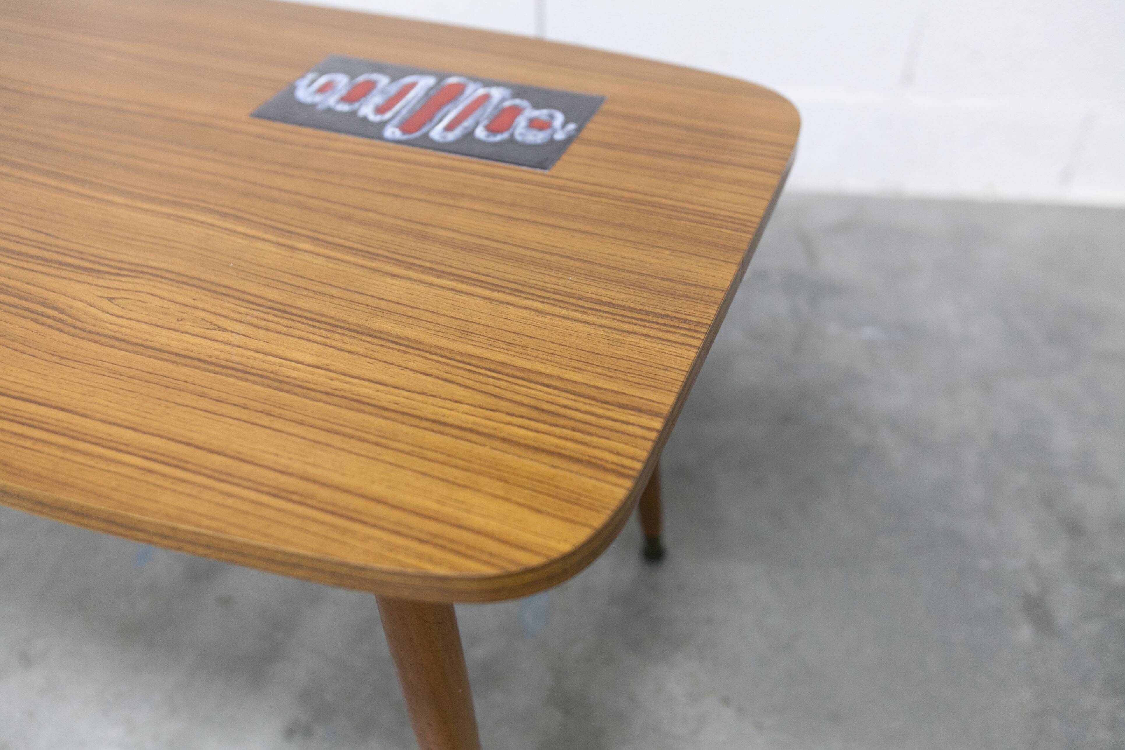 Nordic coffee table 1960 teak ceramic