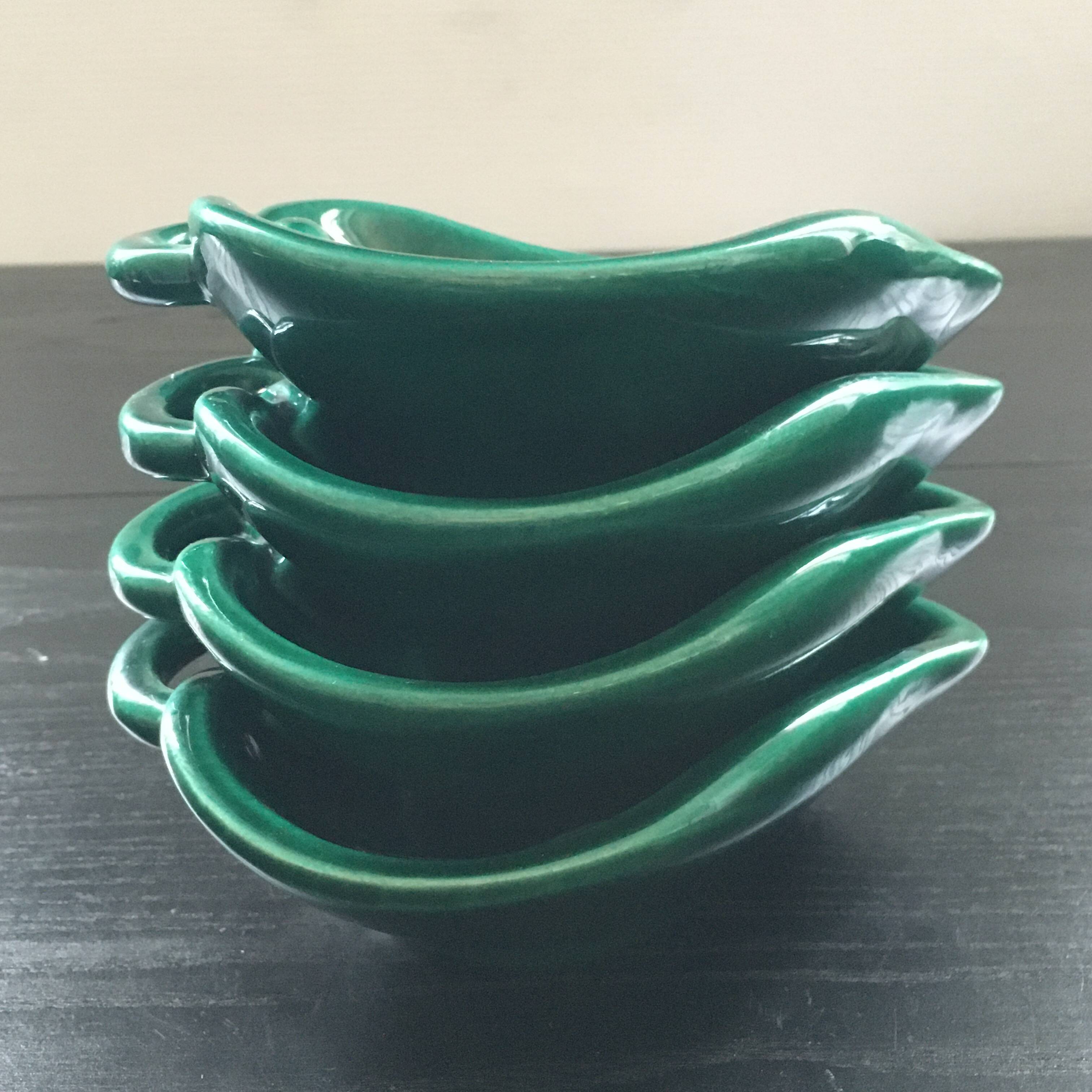 Set of 4 green cups