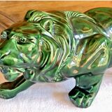 Statue lion Art Déco 1930 craquelé Saint Clément