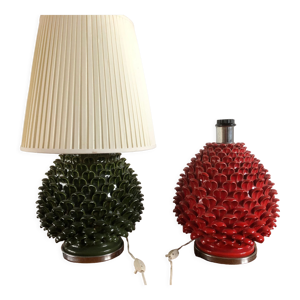 Paire de lampes artichaut circa