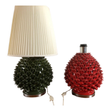 Pair of artichoke lamps circa 1970