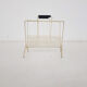 Mid-century white metal magazine stand
