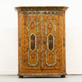 Cabinet de mariage en art populaire peint 1817