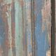 Three-leaf screen, salvaged from an Indian home, green, blue and natural patina