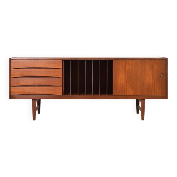 Buffet Hi-Fi en teck mi-siècle Ulvö par Erik Wørts pour Ikea, années 1960.