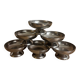 Vintage set of 6 small stainless steel bowls.