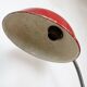 Large Red Industrial German Workshop Table Lamp from Helo Leuchten, 1950s