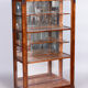 Biedermeier display cabinet, walnut, solid spruce, 1830s, czechia