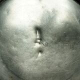 Old stainless steel milk can