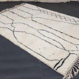 Decorated white Berber carpet 200cmx300cm