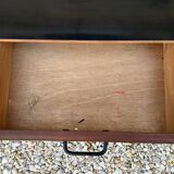 Vintage oak bedside table, 50s and 60s design