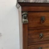 Empire period chest of drawers in mahogany and veneer, 19th century