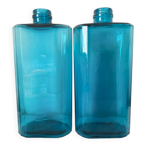 Bouteilles en verre turquoise