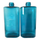 Turquoise glass bottles 36 cm, Fougère glassworks