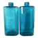 Turquoise glass bottles 36 cm, Fougère glassworks