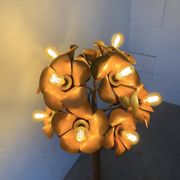 Lampadaire en orme motifs « fleurs », années 70