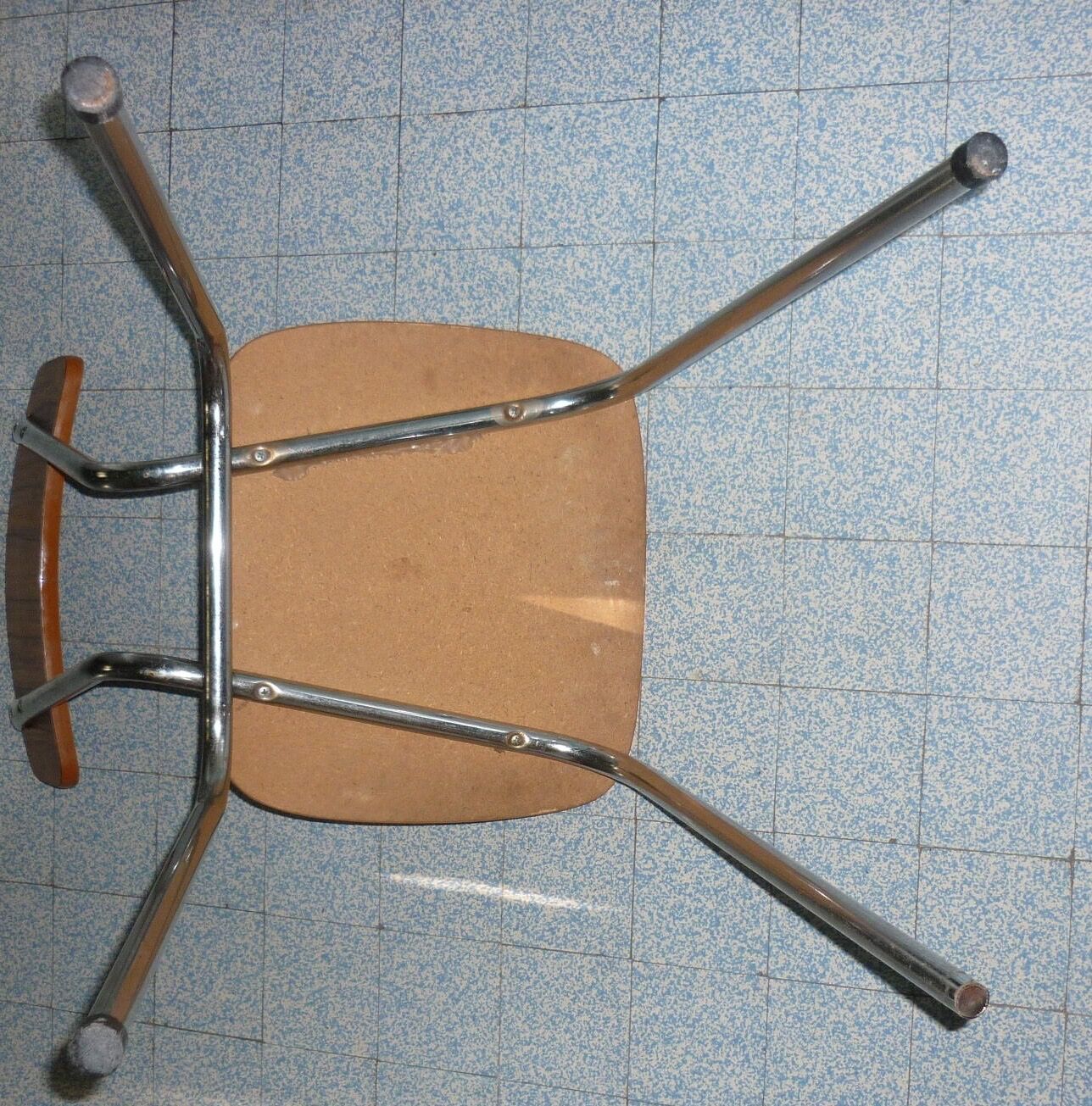 Wood-style formica kitchen chair