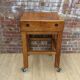 Vintage english sycamore butchers block on stand