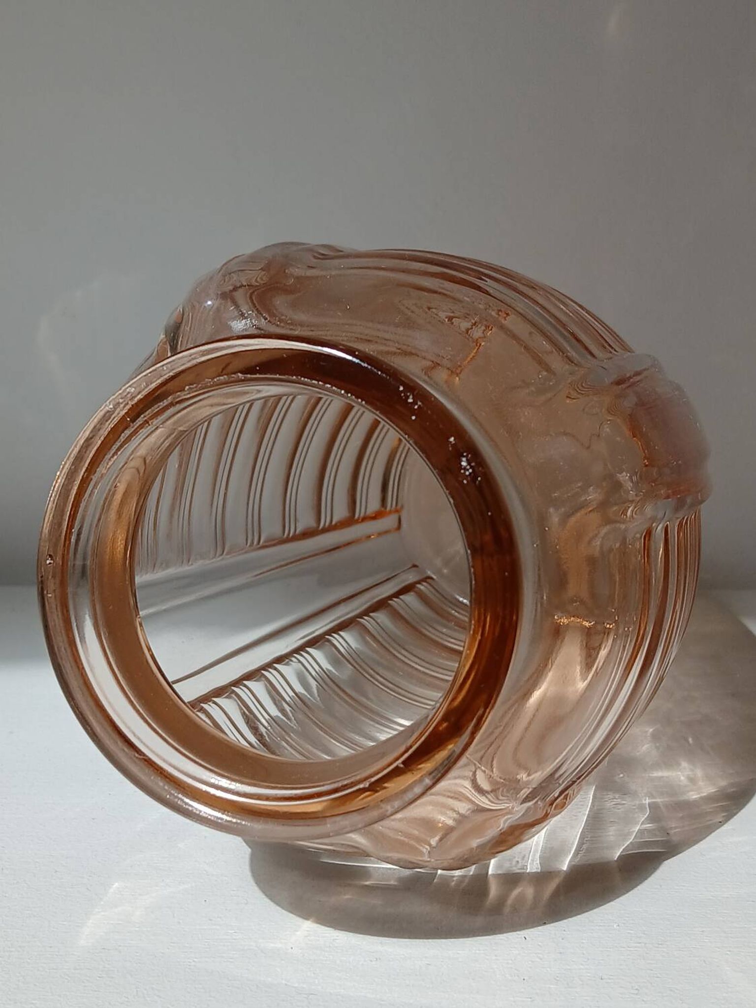 Vase en verre orange