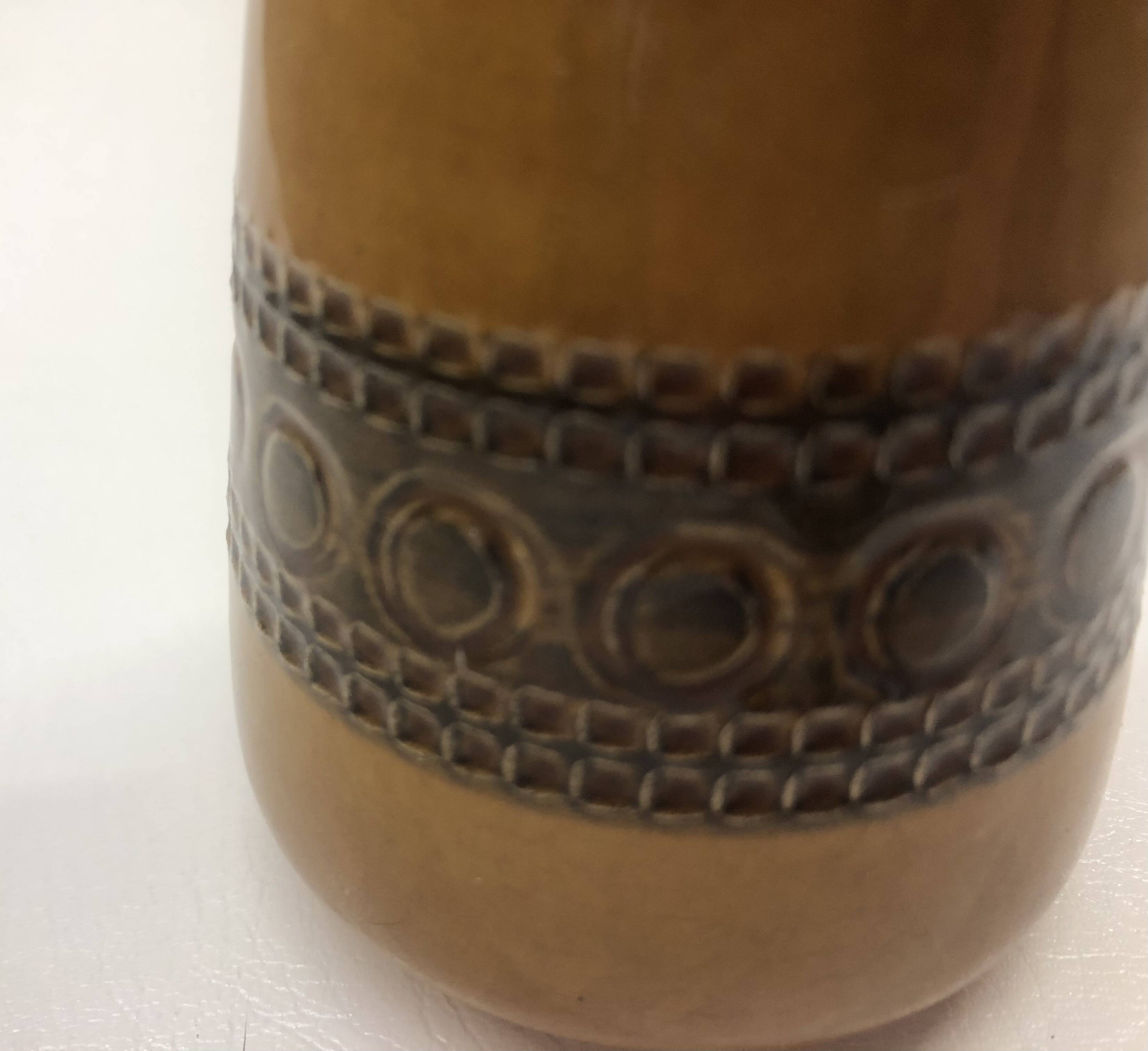 West Germany mustard diabolo vase