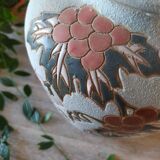 Water green vase with floral pattern
