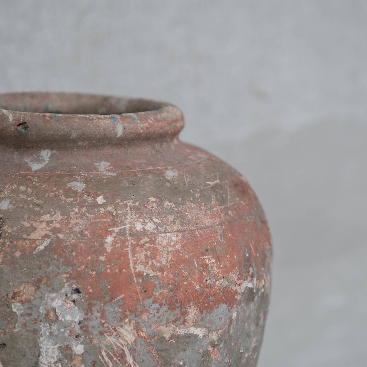 Antique Italian Patinated Ceramic Vase