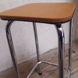 Tabouret haut chrome et skaï