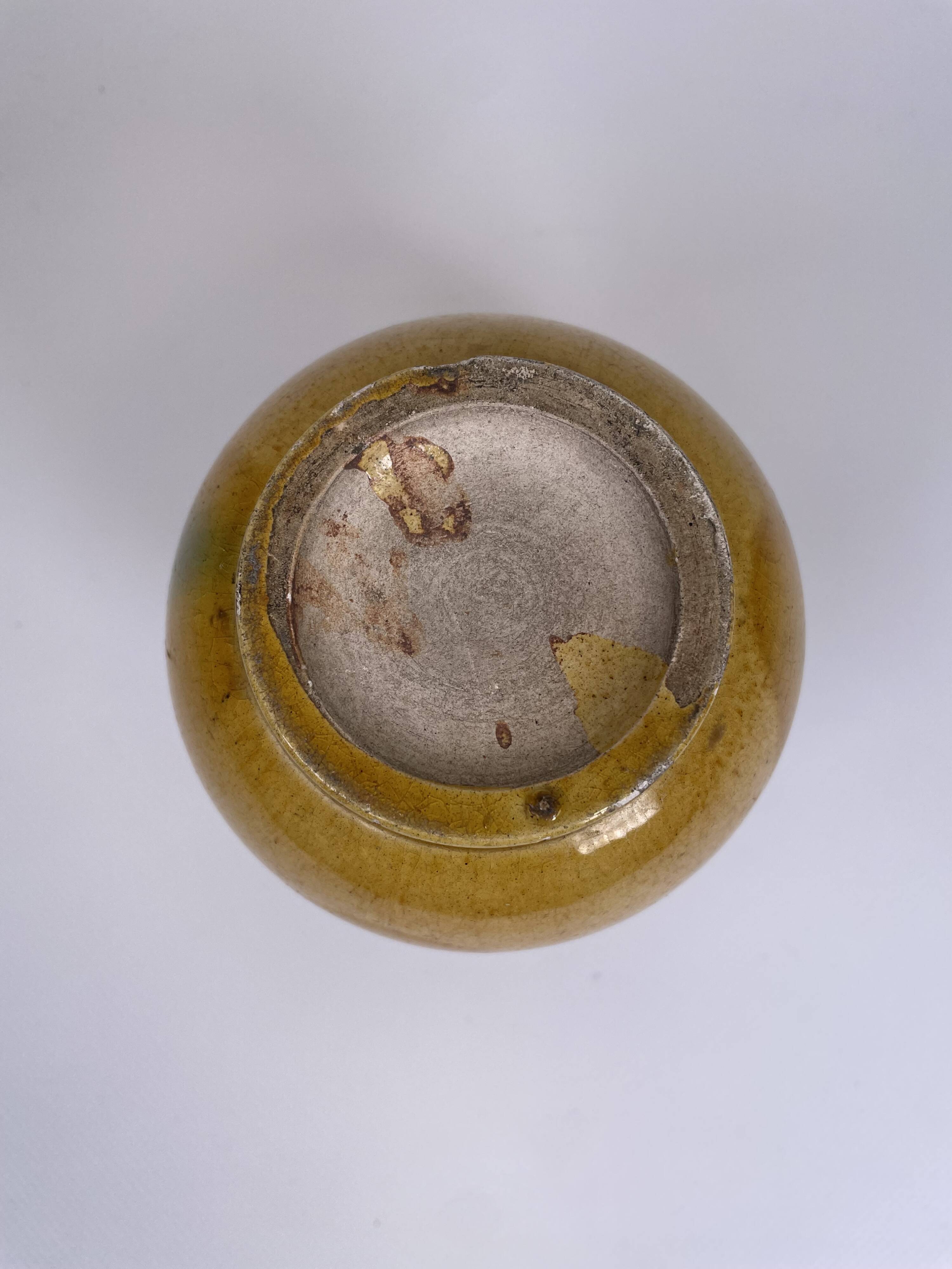 Small yellow ball vase