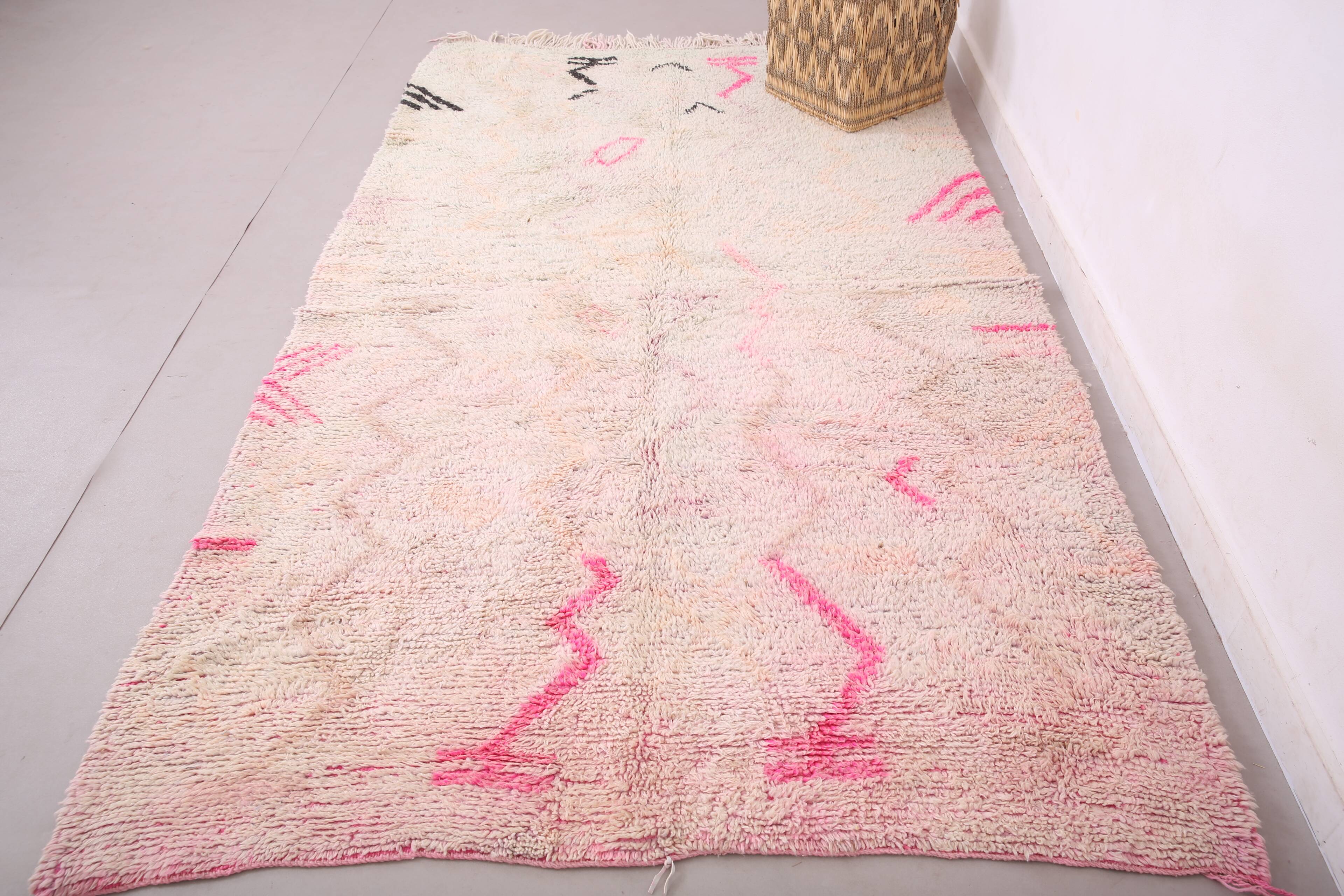 Vintage Moroccan Boujaad Rug 162 x 272 cm - Berber Rug Handmade - Wool Rug