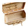 Vintage wicker suitcase basket