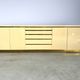 Brass and lacquer credenza by Jean Claude Mahey, 1970s