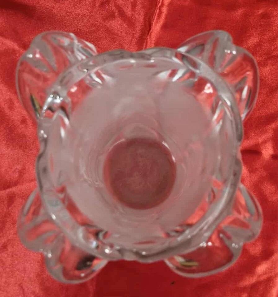 Art Nouveau style molded crystal vase