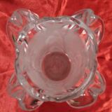 Art Nouveau style molded crystal vase